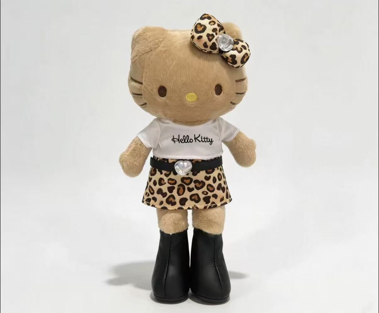 【预订】Sanrio三丽鸥26年Kitty长腿系列挂件 黑皮豹纹 / Hello Kitty Leopard Long-legged Series Keychain By SANRIO