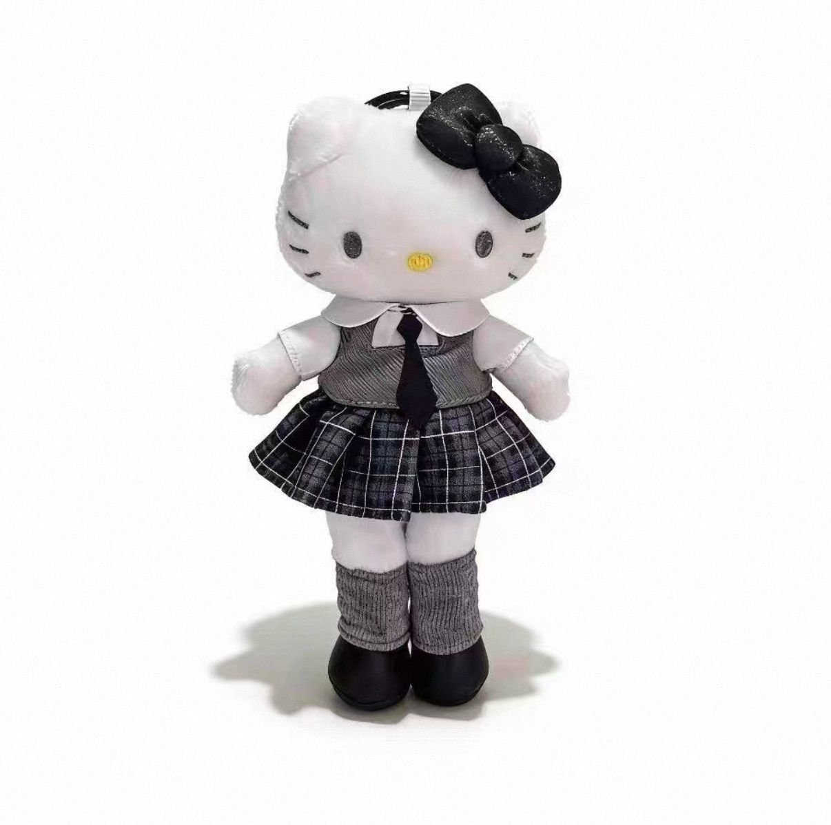 【预订】Sanrio三丽鸥26年Kitty长腿系列挂件 黑色校服 / Hello Kitty Black school uniform Long-legged Series Keychain By SANRIO