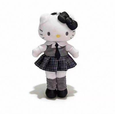 【预订】Sanrio三丽鸥26年Kitty长腿系列挂件 黑色校服 / Hello Kitty Black school uniform Long-legged Series Keychain By SANRIO