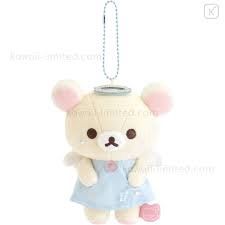 San-X Rilakkuma Full Series Hanging Plush Keychain - Angel (Korilakkuma)