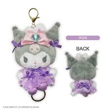 Sanrio三丽鸥NIC芭蕾裙系列伸缩扣挂件 库洛米 /Sanrio NIC Ballet Dress Series Retractable Badge Reel Keychain Kuromi