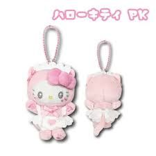 Sanrio三丽鸥猫咪女仆Kitty毛绒挂件 小粉猫 / Sanrio Cat Maid Hello Kitty Plush Keychain Small Pink Cat