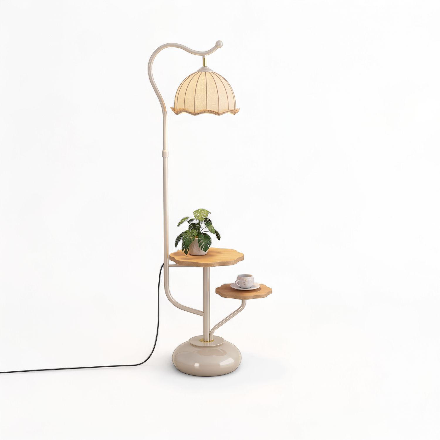 Vintage Floor Lamp with Tray