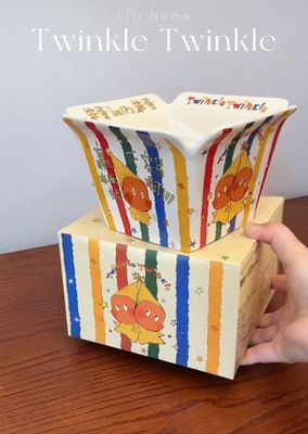 【新品上架】可爱餐具星星人爆米花方碗 笨蛋helps笨蛋/ Twinkle Twinkle Popcorn Square Bowl