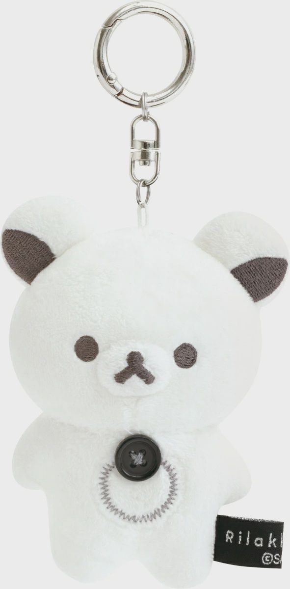 【在途现货】san-x轻松熊基础款单色毛绒钥匙扣 白色Rilakkuma Basic Monochrome Plush Keychain White By SAN-X