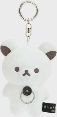 【在途现货】san-x轻松熊基础款单色毛绒钥匙扣 白色Rilakkuma Basic Monochrome Plush Keychain White By SAN-X