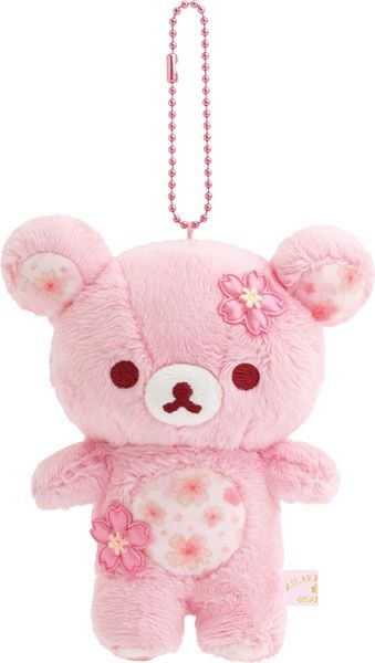 【在途现货】san-x轻松熊樱花轻松熊挂件毛绒玩具Rilakkuma Sakura Rilakkuma Plush Keychain By SAN-X