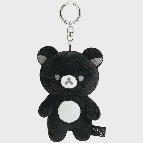【在途现货】san-x轻松熊基础款单色毛绒钥匙扣 黑色Rilakkuma Basic Monochrome Plush Keychain Black By SAN-X