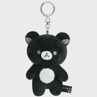 【在途现货】san-x轻松熊基础款单色毛绒钥匙扣 黑色Rilakkuma Basic Monochrome Plush Keychain Black By SAN-X