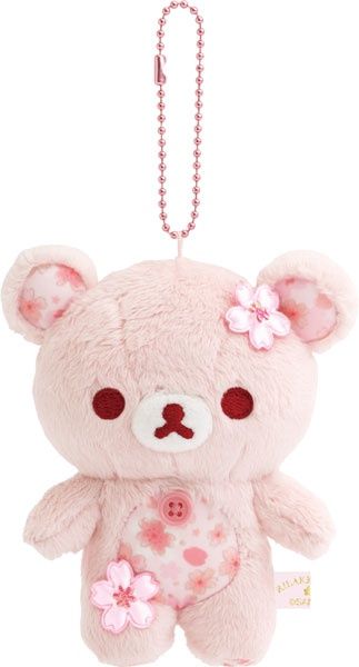 【在途现货】san-x轻松熊樱花轻松熊垂挂毛绒玩偶 小白熊Korilakkuma Sakura Hanging Plush Mascot By SAN-X