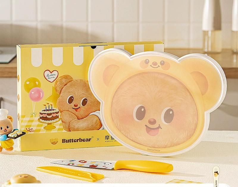 摩登主妇黄油小熊联名砧板【升级316L不锈钢+pp】/ Modern Housewife Butter Bear Collaboration Cutting Board