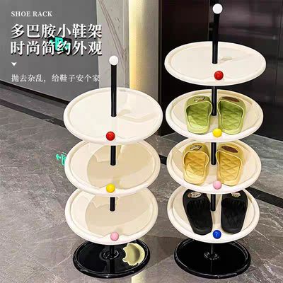 【在途现货】多巴胺四层圆形鞋架/  Dopamine-themed 4-tier Circular Shoe Rack