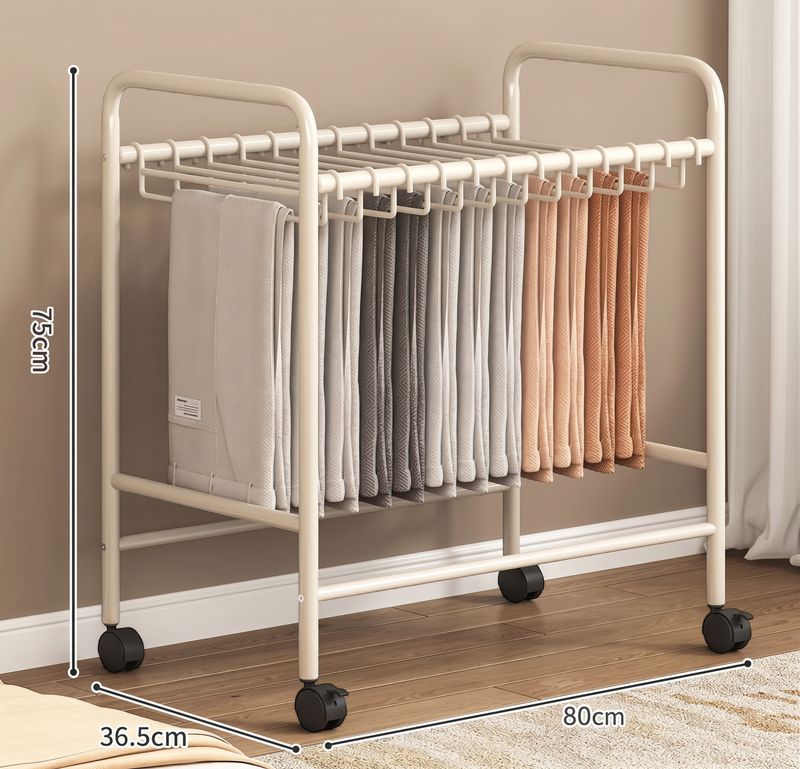 Practical Rolling Pants Rack 实用移动裤架
