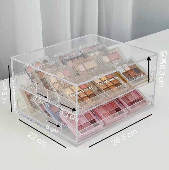 亚克力眼影盒/ Acrylic Eyeshadow Box, size: 二层/ Two Layer