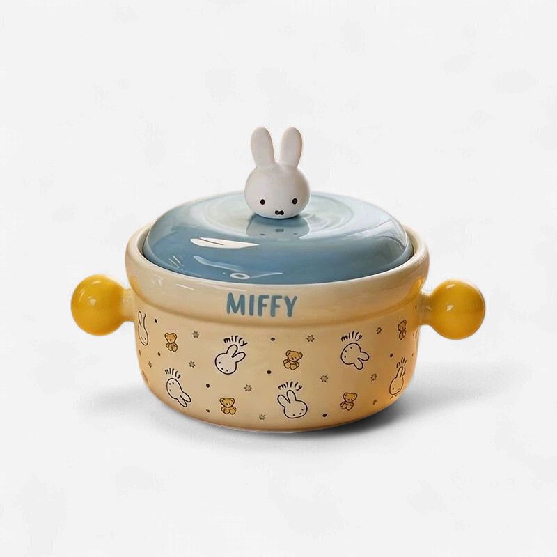 Miffy Instant Noodle Bowl with Lid - Blue 850ml
