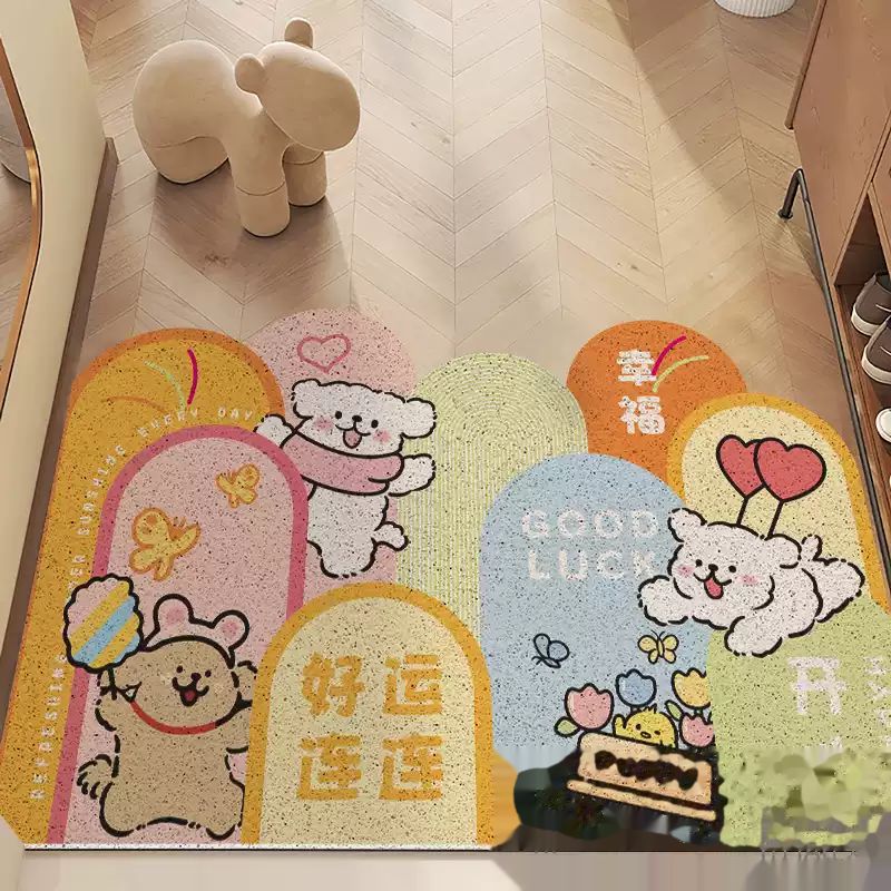 Cute Puppy PVC Coil Door Mat - Puppy Good Luck