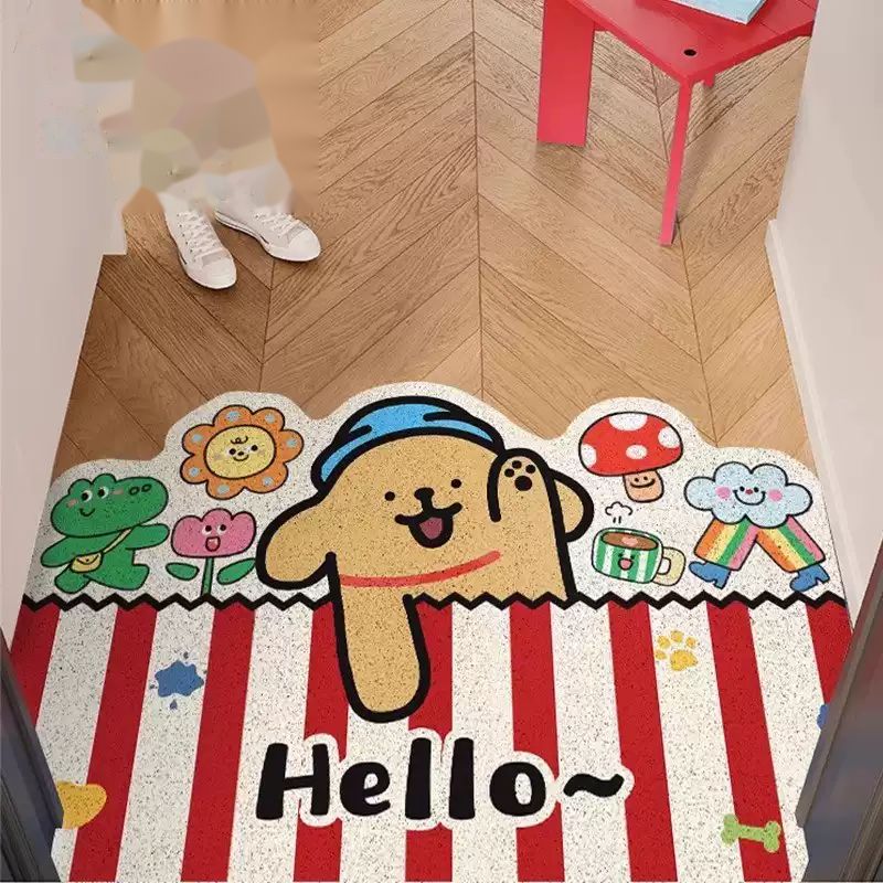 Cute Puppy PVC Coil Door Mat - Climbing Brown Puppy