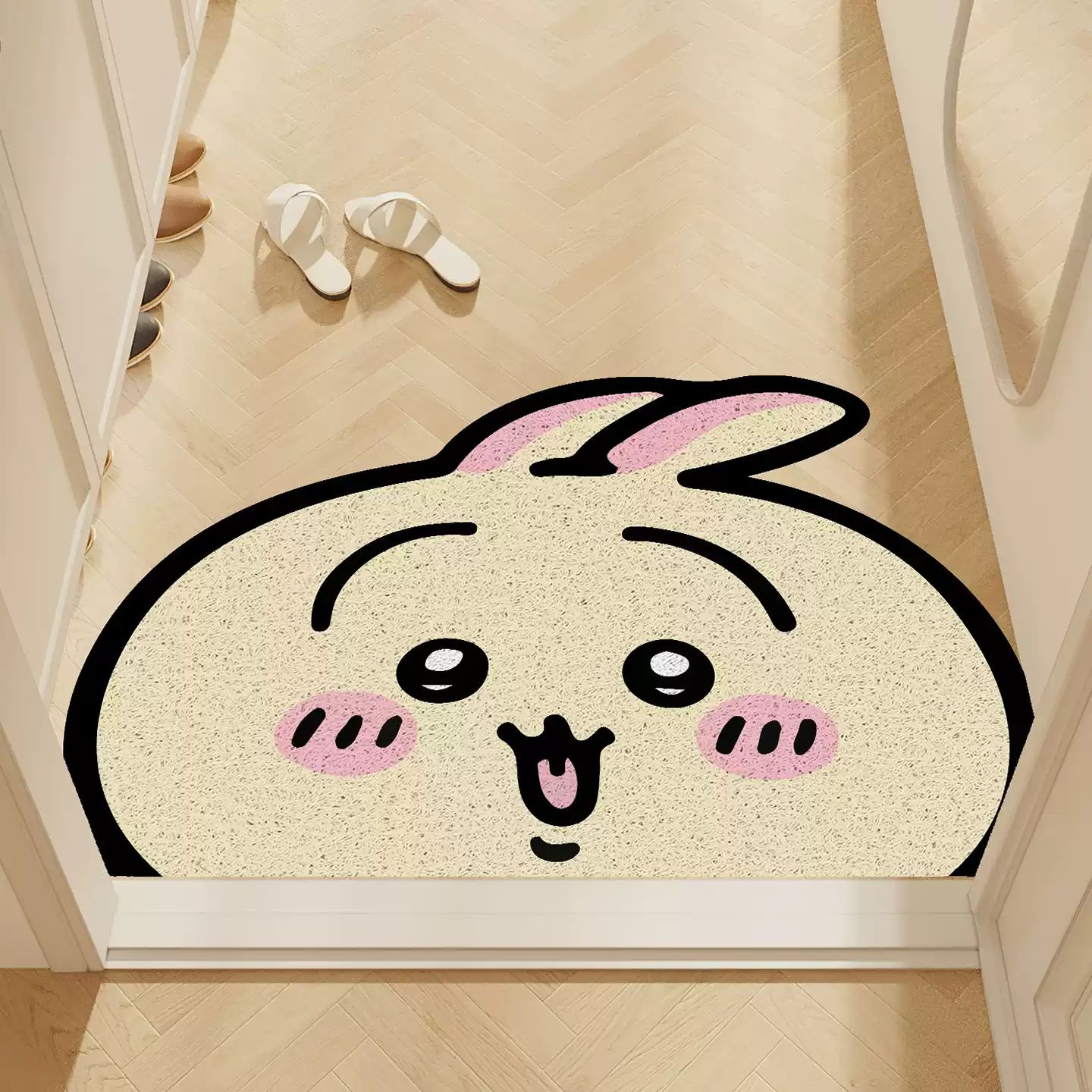 Cute Puppy PVC Coil Door Mat - Big Head Usagi Puppy