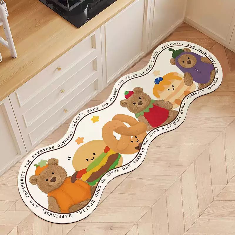 Plush Doll Row Long Mat - Teddy Bears