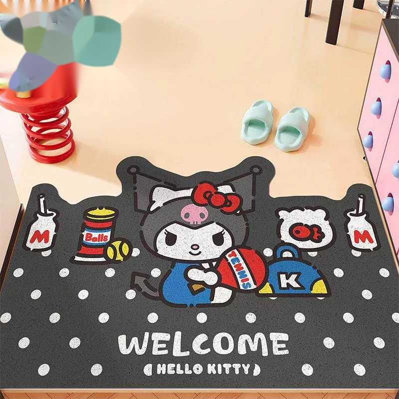 Cartoon Polka Dot PVC Coil Door Mat - Kuromi