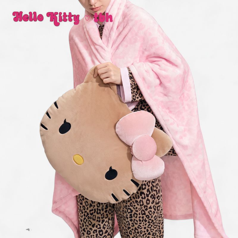 tbh Hello Kitty 2-in-1 Flannel Blanket Pillow - Pink