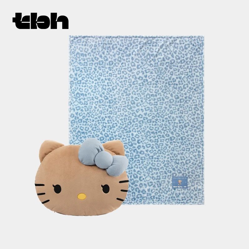 tbh Hello Kitty 2-in-1 Flannel Blanket Pillow - Denim Blue