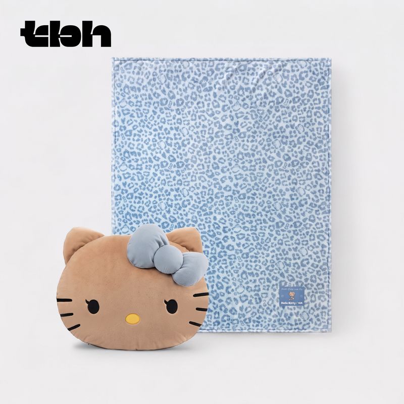 tbh Hello Kitty 2-in-1 Flannel Blanket Pillow - Denim Blue