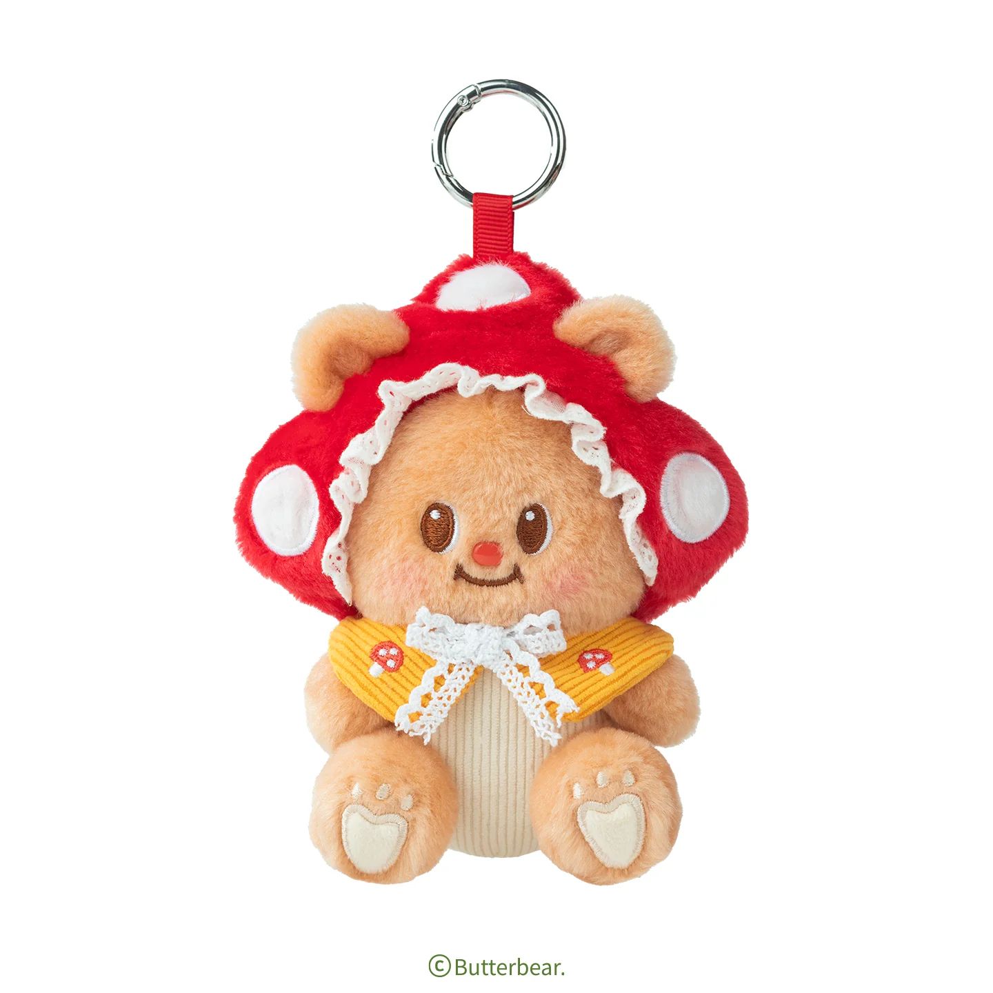 Butter Bear Red Mushroom Plush Charm