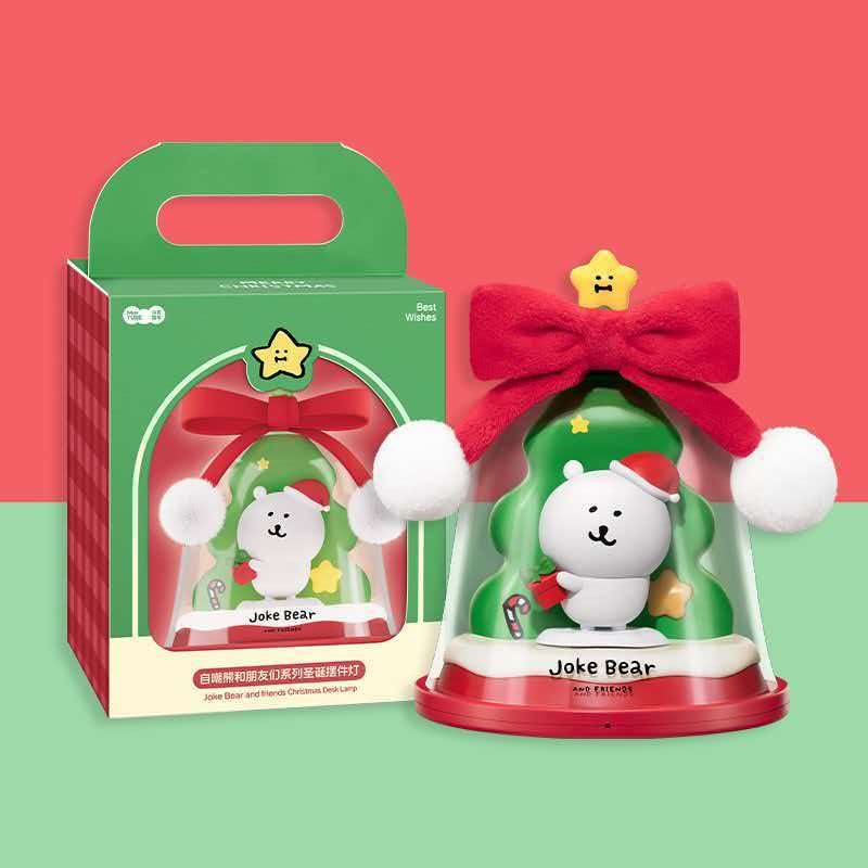 Joke Bear Christmas Dome Ornament Lamp