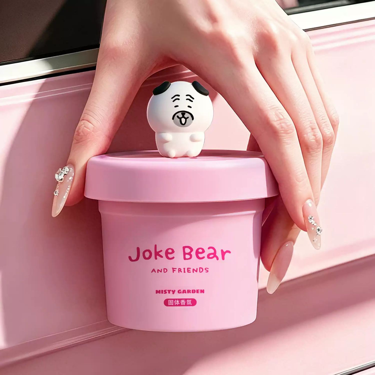 Joke Bear Solid Air Freshener - Pink