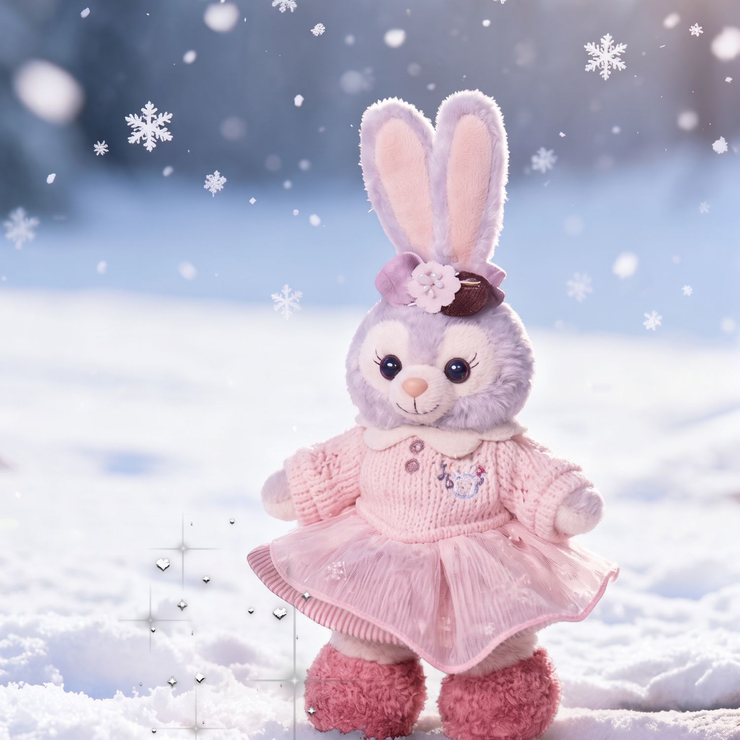 香港迪士尼冬日系列星黛露毛绒挂件 Hong Kong Disneyland Winter StellaLou Plush Charm