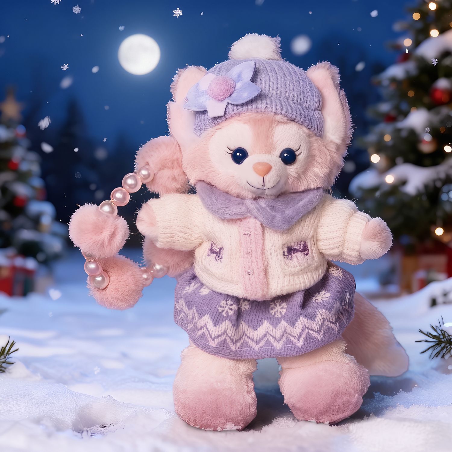 香港迪士尼冬日系列玲娜贝儿毛绒挂件 Hong Kong Disneyland Winter LinaBell Plush Charm