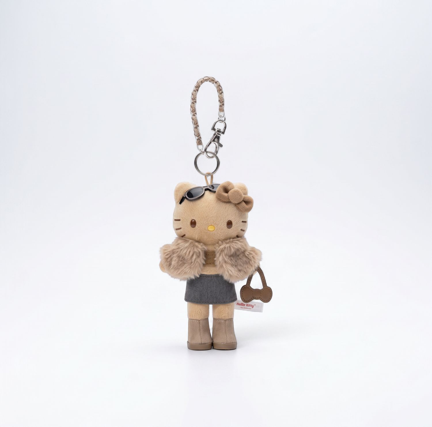 SANRIO Hello Kitty Long-Leg Modern Holiday Faux Fur Plush Charm
