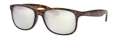 Ray Ban Andy Tortoise Silver Flash Polarized RB4202 710/Y4 55-17