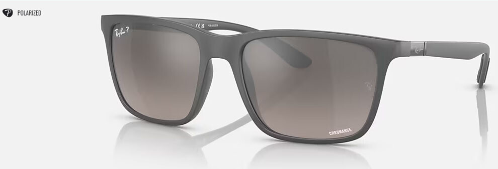 Ray Ban 4385 Chromance Matte Grey Grey Mirror