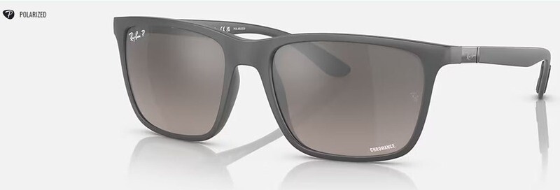 Ray Ban 4385 Chromance Matte Grey Grey Mirror