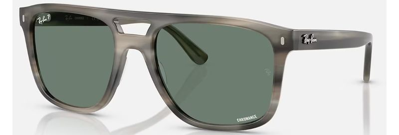 Ray Ban 2213 CHROMANCE Polished Havana Grey Polarized Grey RB2213CH 14243R 58-20