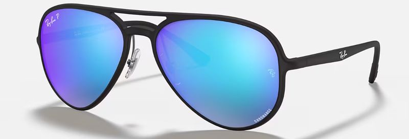 Ray Ban 4320 Chromance Matte Black Blue RB4320CH 601SA1 58-16