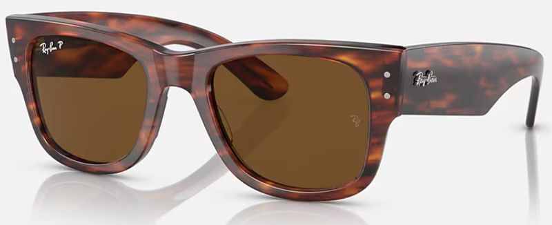 Mega Wayfarer Polished Striped Havana Brown RB0840S 954/57 51-21