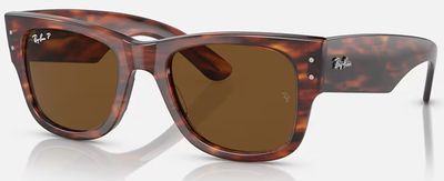 Mega Wayfarer Polished Striped Havana Brown RB0840S 954/57 51-21