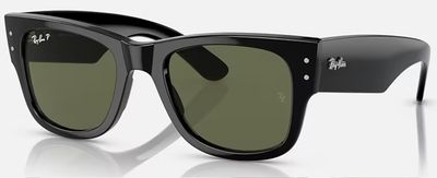 Mega Wayfarer Polished Black Green Polarized RB0840S 901/58 51-21