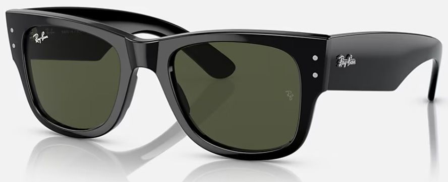 Mega Wayfarer Polished Black Green RB0840S 901/31 51-21
