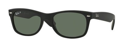 Ray Ban New Wayfarer Classic Black Matte Green POLARIZED