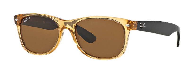 Ray Ban New Wayfarer Honey Black Brown Classic B-15 Polarized