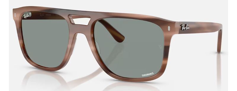 Ray Ban 2213 CHROMANCE Polished Havana Brown Polarized Light Blue RB2213CH 1423O9 58-20 Ray Ban 2213 CHROMANCE Polished Havana Brown Polarized Light Blue RB2213CH 1423O9 58-20