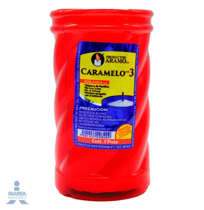 VELADORA ECOLOGICA CARAMELO #3 P/ARAMO