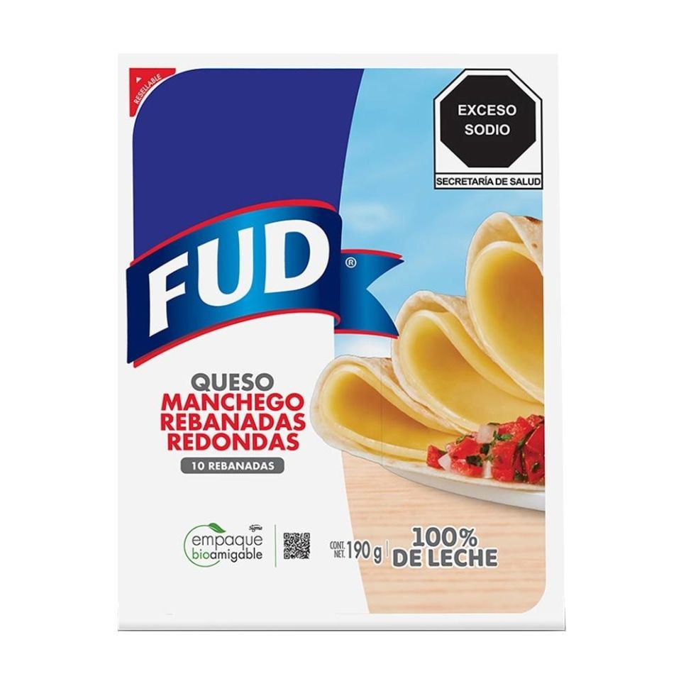 QUESO MANCHEGO FUD REBANADAS 190GR