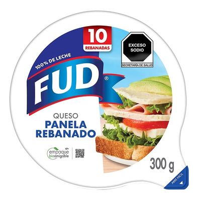 QUESO PANELA REBANADO FUD 300GR