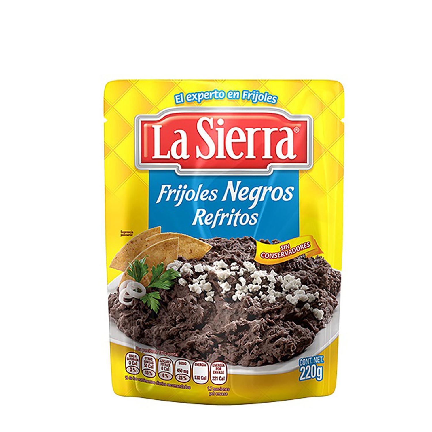 FRIJOLES REFRITOS NEGRO LA SIERRA POUCH 220GR