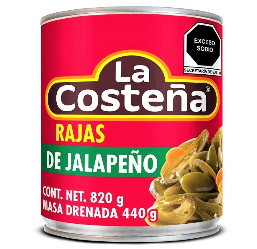 CHILES RAJAS LA COSTEÑA  820GR